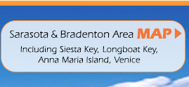 Sarasota and Bradenton Florida map