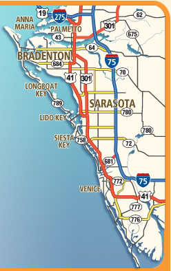 Preview of Sarasota and Bradenton Florida Printable maps