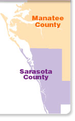 Sarasota / Bradenton Area Map